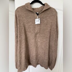 NWT Aerie Oversized Quarter-Zip Sweater